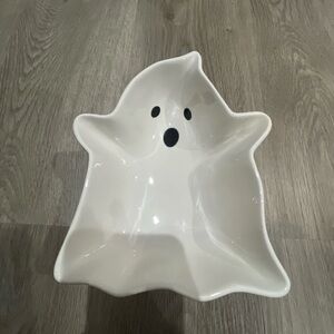 White Ghost-Shaped Holiday Decor Bowl / Candy Bowl